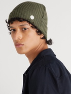 Folk - Hooke Park Patrice Logo-Appliquéd Ribbed Cotton and Wool-Blend Beanie