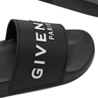Givenchy Men's Logo Slide in Black/White