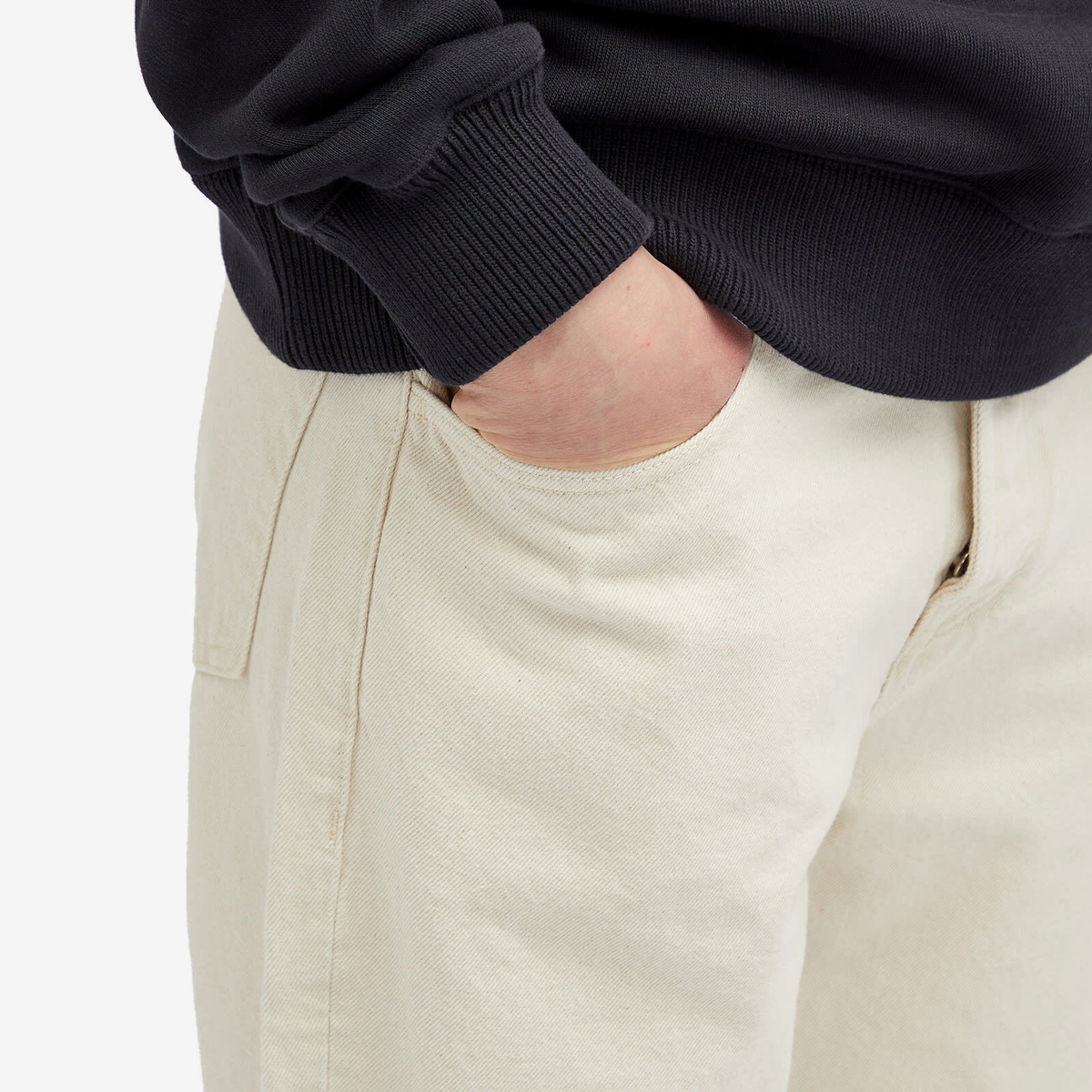 Róhe Men's Straight Leg Denim Jeans in Natural White