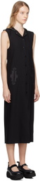 OPEN YY Black Zip Midi Dress