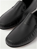 Manolo Blahnik - Mayfair Leather Driving Shoes - Black