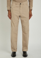 Stone Island Cotton Ripstop Straight-leg Cotton Trousers Sand