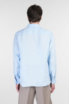 Theory Shirt In Cyan Linen