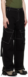 Dion Lee Black Parachute Jeans