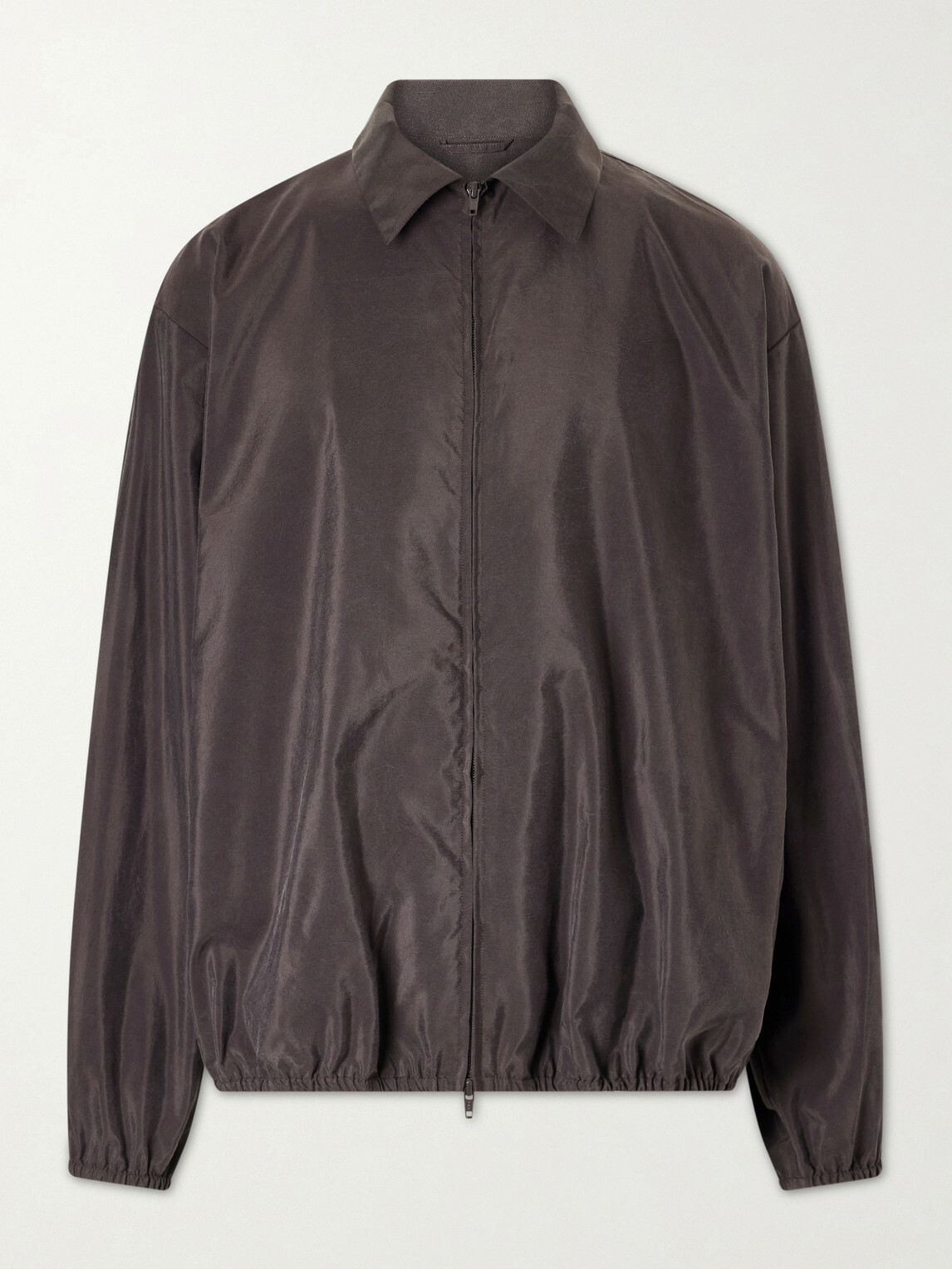 ssstein - Silk-Blend Satin Bomber Jacket - Brown