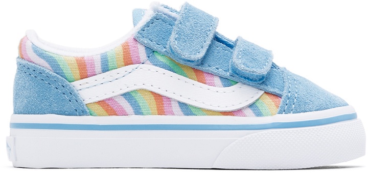 Photo: Vans Baby Blue Wavy Rainbow Old Skool V Sneakers