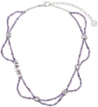 YVMIN Purple Double Beaded Necklace