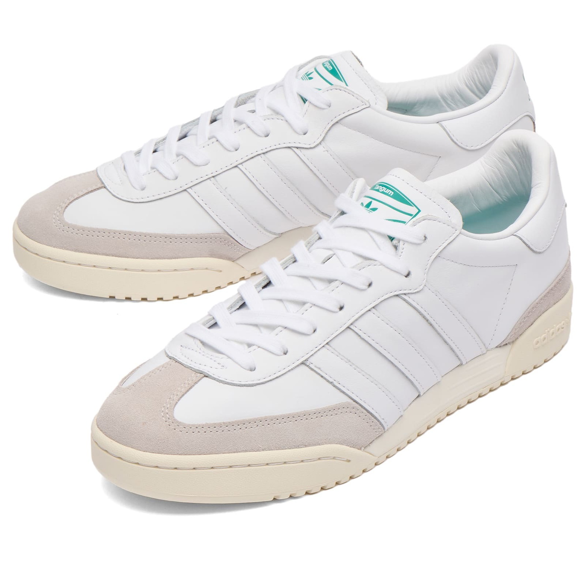 Adidas Men's Tangum Sneaker in White/Green/Off-White