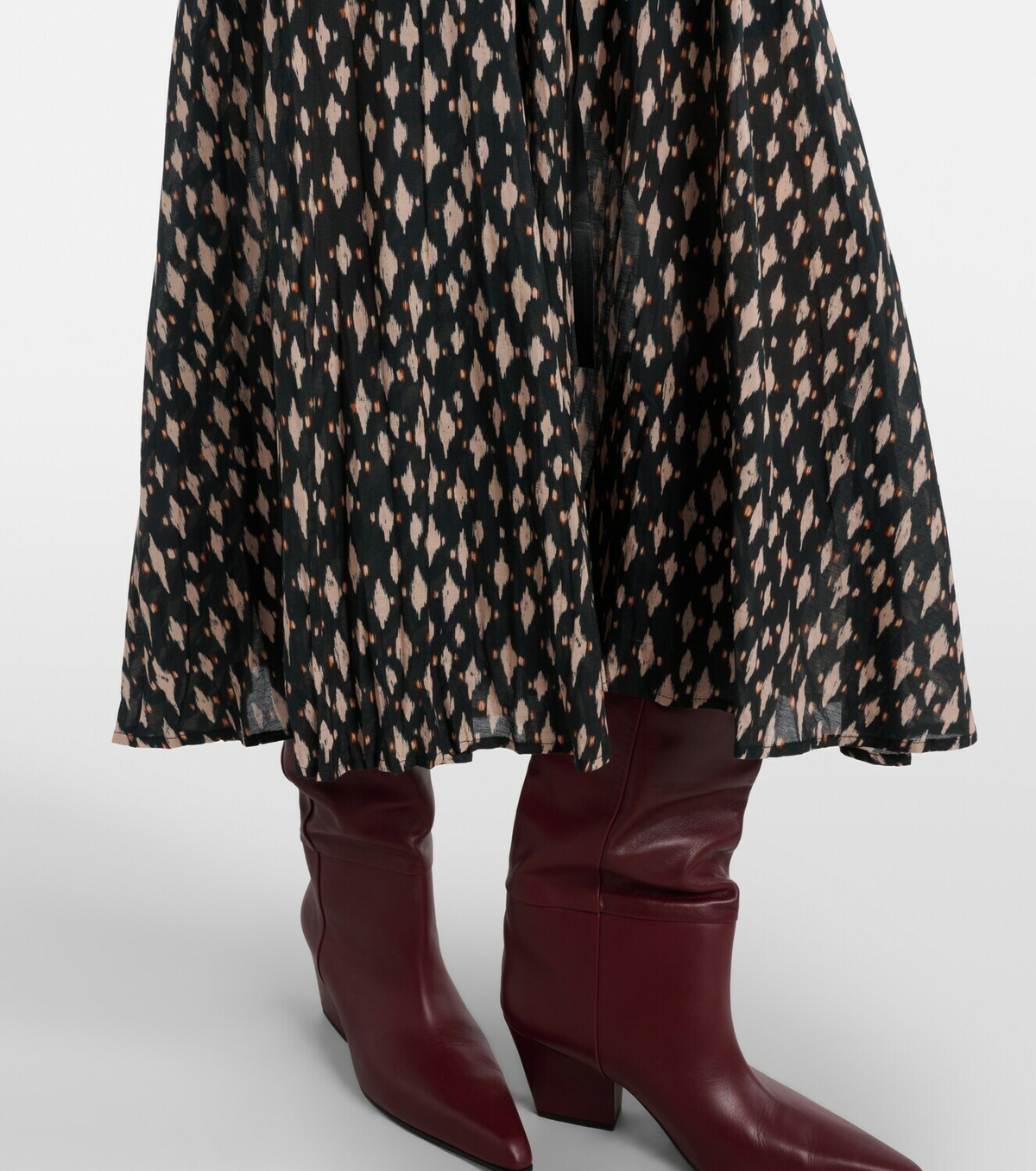 Velvet Kaitlyn beaded cotton-blend midi dress