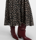 Velvet Kaitlyn beaded cotton-blend midi dress