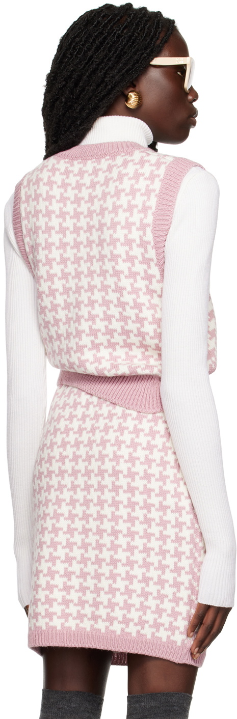 Ernest W. Baker SSENSE Exclusive Pink & White Vest