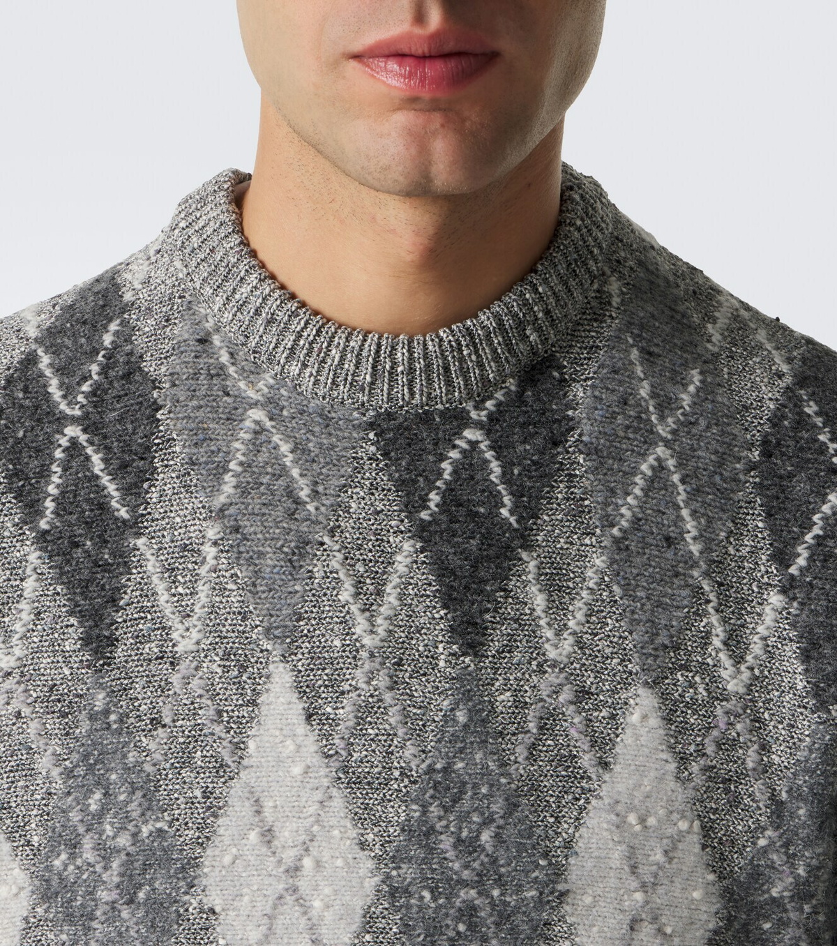ERL Argyle cotton and wool-blend sweater
