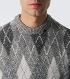 ERL Argyle cotton and wool-blend sweater