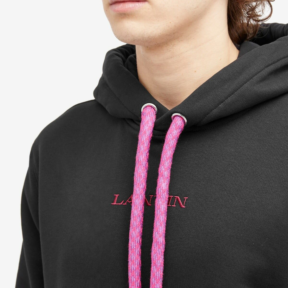 Lanvin Men's Tubular Curb Hoodie in Black Lanvin