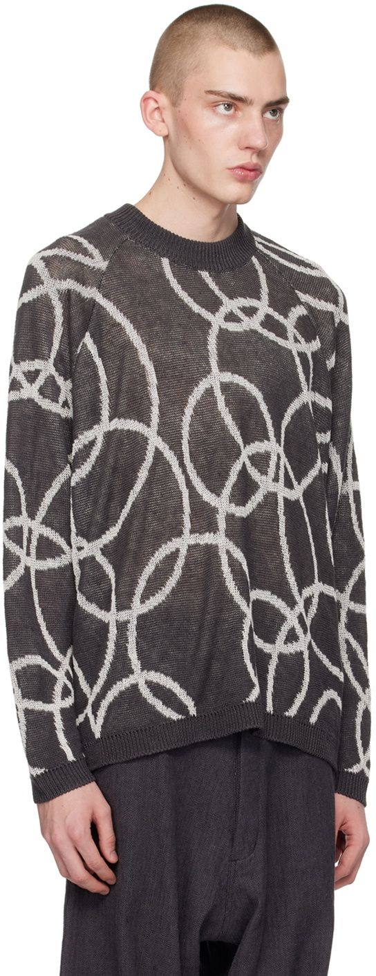 Jan-Jan Van Essche Gray O-Project Sweater