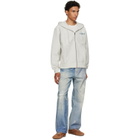 Kenzo Gray Kenzo Paris 'KENZO Jumping Tiger' Zip Up Hoodie