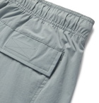 Saturdays NYC - Wide-Leg Long-Length Logo-Print Swim Shorts - Blue