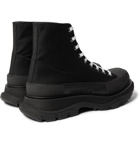 Alexander McQueen - Exaggerated-Sole Canvas High-Top Sneakers - Black