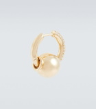 Rainbow K 14kt gold single earring with diamonds