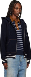 Wales Bonner Navy 'The October' Hoodie