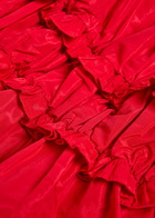 Damson Madder Everly Ruffled Taffeta Blouse Red
