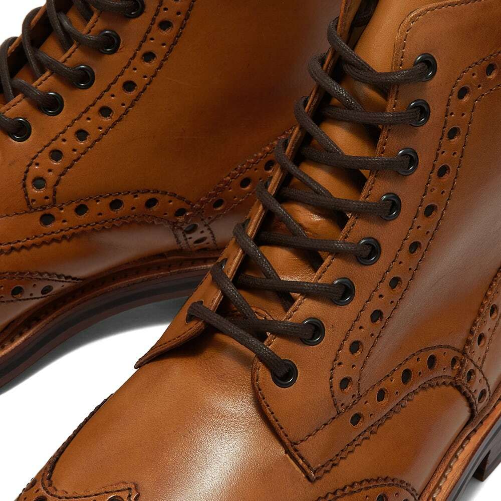 Grenson Men's Fred Brogue Boot in Tan Calf Grenson