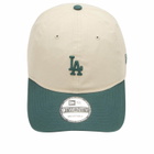 New Era LA Dodgers Mini Washed 9Twenty Cap in Natural/Green 