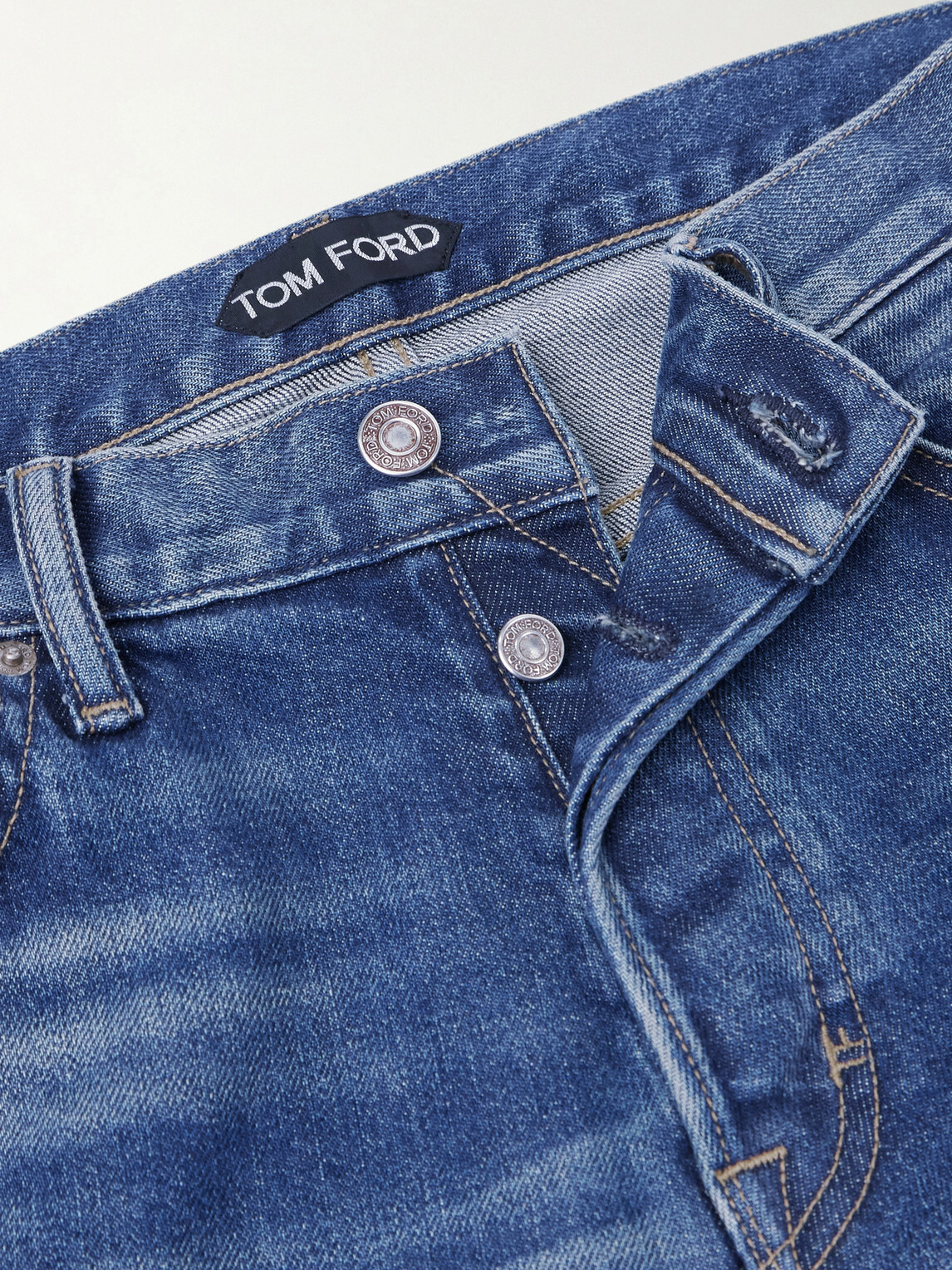 TOM FORD - Straight-Leg Selvedge Jeans - Blue