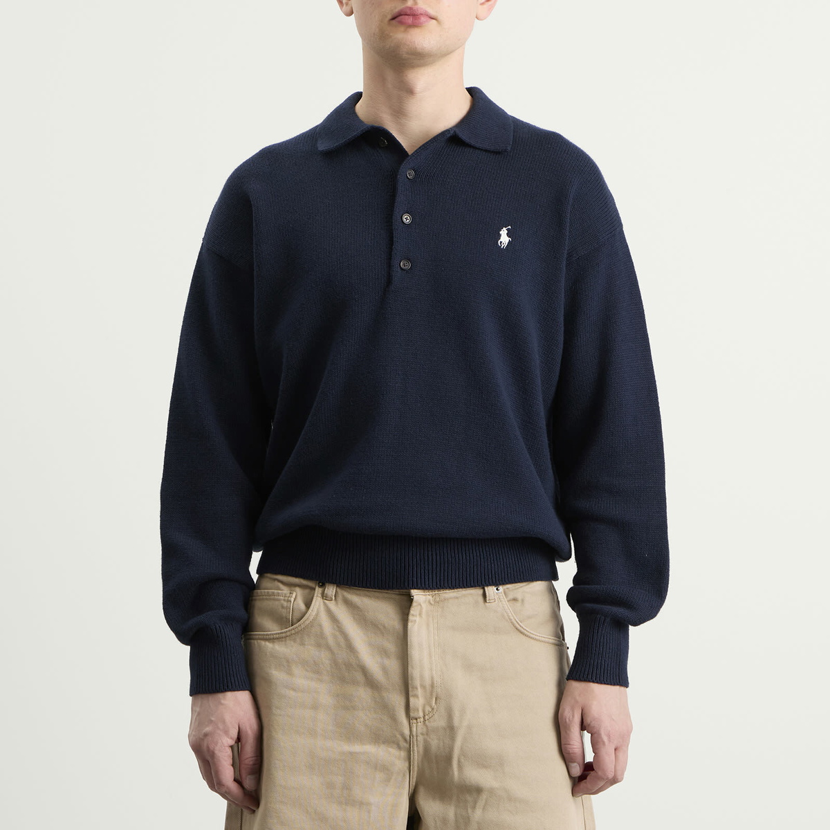 Polo Ralph Lauren Men's Flag Knit Polo in Navy Combo