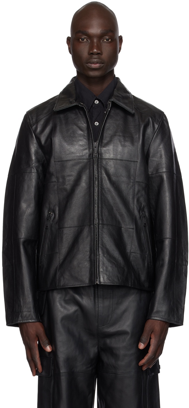 Photo: Deadwood Black Bruno Patch Leather Jacket
