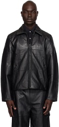 Deadwood Black Bruno Patch Leather Jacket
