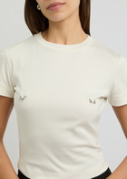 Mugler Piercing Cotton T-shirt White