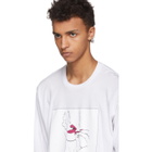 Baja East White Long Sleeve Puff Puff Pass T-Shirt