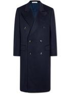 UMIT BENAN B - Double-Breasted Cashmere Overcoat - Blue