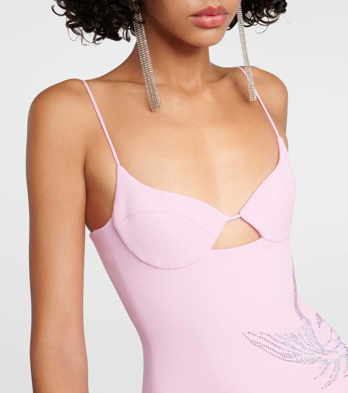 David Koma Crystal-embellished minidress David Koma