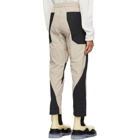 Arnar Mar Jonsson Black and Beige Overdyed Patch Track Trousers