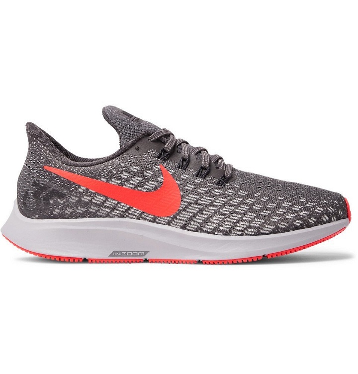 Photo: Nike Running - Air Zoom Pegasus 35 Stretch-Knit Sneakers - Men - Dark gray