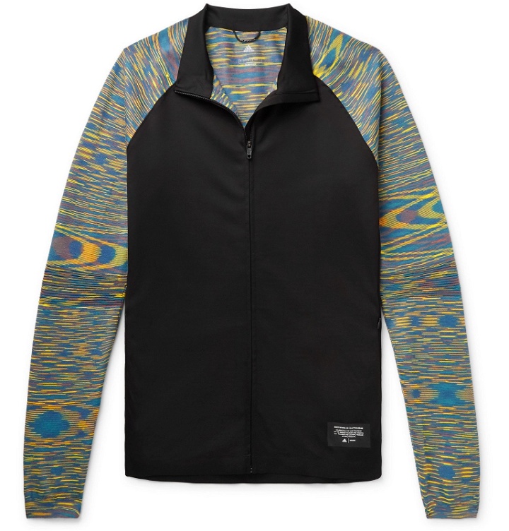 Photo: adidas Consortium - Missoni Tech-Jersey and Space-Dyed Stretch-Knit Track Jacket - Black