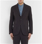 Camoshita - Slim-Fit Striped Wool and Cotton-Blend Seersucker Suit Jacket - Navy
