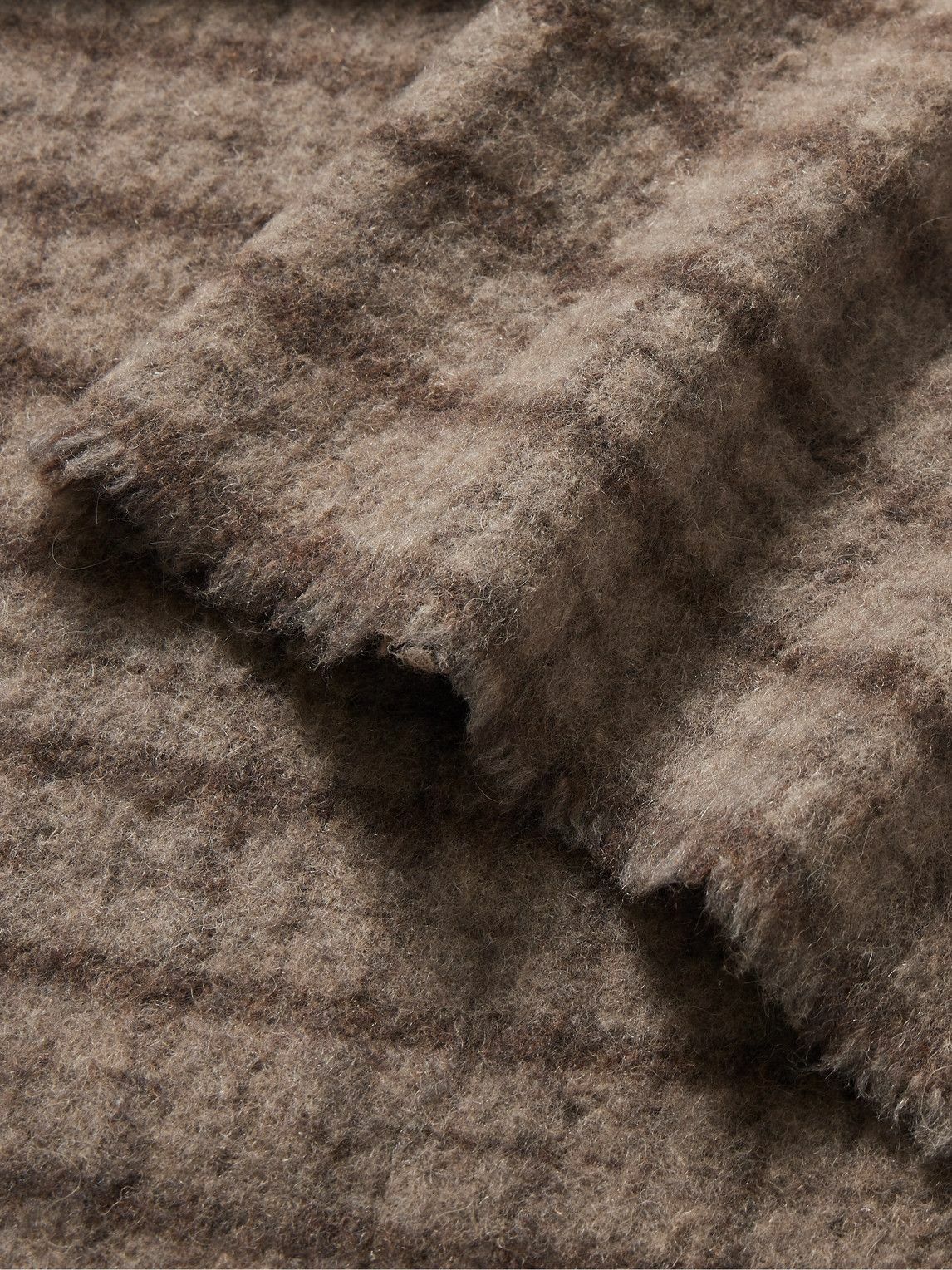 mfpen - Checked Brushed Wool-Blend Scarf mfpen