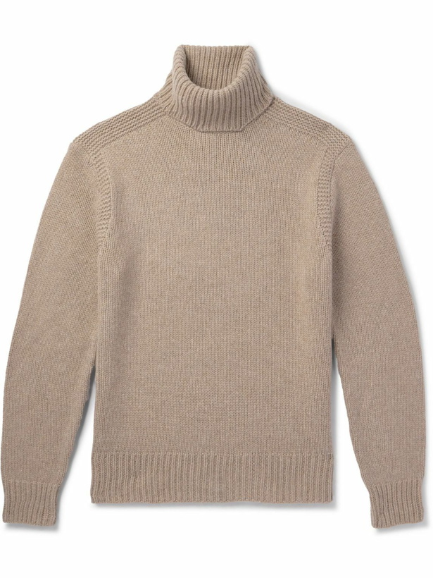 Photo: Polo Ralph Lauren - Wool and Cashmere-Blend Rollneck Sweater - Brown