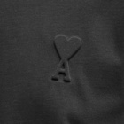 AMI Paris Men's Embossed Heart T-Shirt in Black