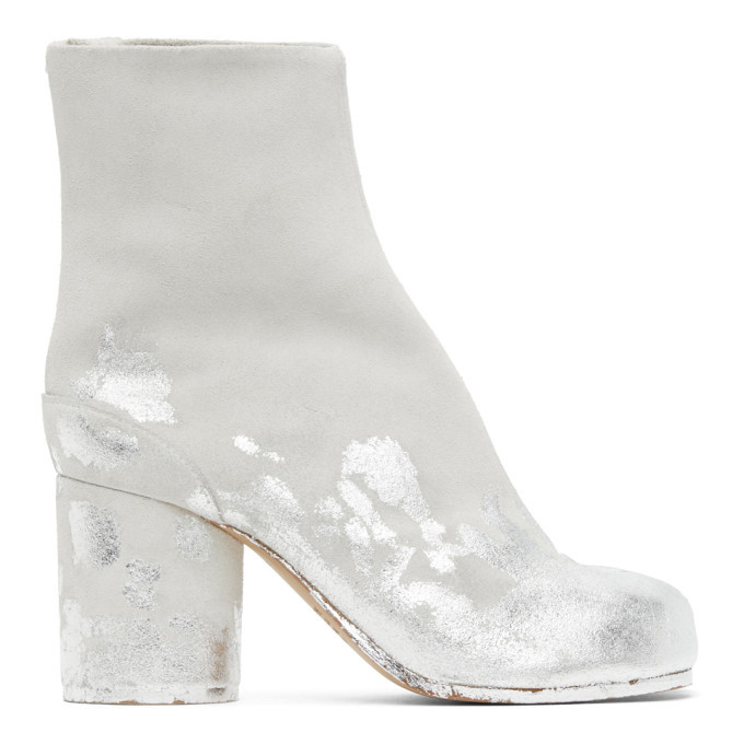 Silver suede clearance boots