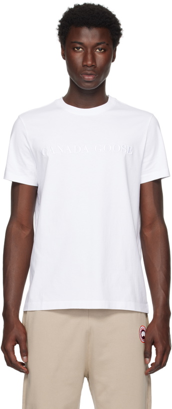 Photo: Canada Goose White Emerson Crewneck T-shirt