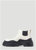 Lug Ankle Boots in White