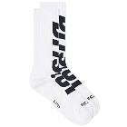 F.C. Real Bristol Men's FC Real Bristol Large Logo Regular Sock in White