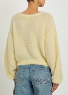 American Vintage Niby Brushed Alpaca-blend Jumper Yellow