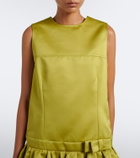 Plan C Bow-detail satin minidress