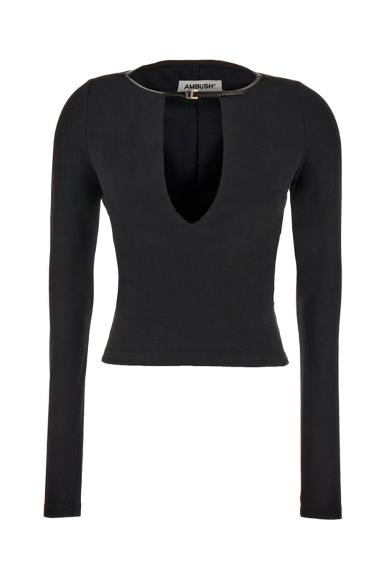 Photo: AMBUSH Black Stretch Viscose Top