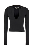 AMBUSH Black Stretch Viscose Top